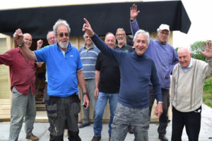 Shedders Hands Up After Build